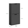 SoBuy FSR204-W SlimPazio Slim Slagle vhod z 2 Basculante Athibles, navpični/vodoravni sklop, sodobni lesni mobilni telefon za mali Coridio, 50x19x100cm