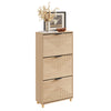 SoBuy FSR212-N, Entrance Shoe Rack - Space-saving Slim Wooden Shoe Rack, Large Capacity for Shoes up to Size 47, Modern Nordic Design, Ideal for Corridor, Entrance, Family, Wood, 60x24x95cm