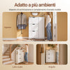 SoBuy FSR220-W, Space-saving Shoe Rack 24 cm Nordic Design Entrance | Shoe rack with flap door, capacity 12 pairs + 3 lateral ones, ideal for corridors and small spaces