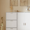 SoBuy FSR231-W Scarpiera Salvaspazio con 2 Ante, 10 Ripiani Inclinati, Bianco - immagine 6/12