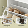 SoBuy Slim shranjevalni čevelj, nastavljivo držalo za varčevanje s prostorom, L104*P24*A52 cm, bela, FSR64-W