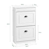 SoBuy FSR78-WG Trgovina vitka tanka z 2 razredom Age Gardaradio Age Modern Now za vhod, Corid ali klic 54x24x82cm Effect Wood Aysing White