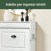 SoBuy FSR78-WG Trgovina vitka tanka z 2 razredom Age Gardaradio Age Modern Now za vhod, Corid ali klic 54x24x82cm Effect Wood Aysing White
