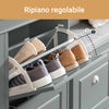 SoBuy Tanek shranjevalni čevelj, nastavljiv, siv, FSR79-HG