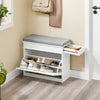 SoBuy FSR82-K-WG Slim shranjevanje čevljev s sejo Klop vhodno čevelj stojalo Mobilni leseni čevlji za čevlje za čevlje, 61x24x51cm Effect Wood Wood Wood