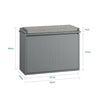 SoBuy Scarp z loputo in blazino za čevlje, 62x46x26 cm fsr98-hg
