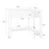 SoBuy Konzola bele namizne mize s knjižno polico FWT31-W