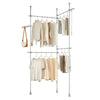 SoBuy Nastavljiva garderobna omara 244x27x270cm KLS03-HG