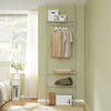 SoBuy Modularna garderoba nastavljiva garderoba s sivimi obešalniki KLS07-HG