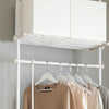 SoBuy Modularna garderoba nastavljiva garderoba bela obešalnik beli KLS07-W