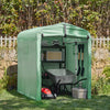 Sobuy Garaža za zunanjo zaveso zavese zavesa za vodotesni motociklistični šotor za motorna kolesa in vrtne dolžnosti ter zelena zunanja omara 120x176x163 cm KLS11-gr11-gr