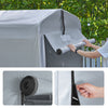 Sobuy Avtomobilska garaža za zunanje zavese zavese škatla motocikel vodoodporna zavesa za avtomobile motorna kolesa in orodja vrtna lopa in srebrna zunanja omara 120x176x163 cm KLS11-K