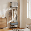 SoBuy KLS23-SCH Appendiabiti da terra in metallo e legno con cassetto (immagine 2/12)