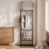 SoBuy KLS23-SCH Appendiabiti da terra in metallo e legno con cassetto (immagine 6/12)