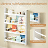 SoBuy Space-saving bookcase for children 80x12x118cm KMB08-W