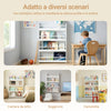 SoBuy Space-saving bookcase for children 80x12x118cm KMB08-W