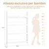 SoBuy Space-saving bookcase for children 80x12x118cm KMB08-W