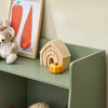 SoBuy KMB55 -K -Gr Montessorian BookShop za otroke - Police za deske s 5 odprtimi predelki - Knjižnica od tal za zeleno spalnico 80x34x104 cm