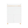 SoBuy Otroška posteljna miza za otroško pohištvo za spalnico za belo spalnico 60x35x87cm kmb84-w