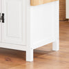 SoBuy Kuhinjska kuhinjska kuhinjska kuhinja z dvema vrati in 1 predal prepričanja o bifeju beli in naravni kuhinjski voziček 144,5x60x94,8cm knl06-cross