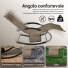 SoBuy 2 x vrtni krov za zibanje z naslonom za glavo in rjavim žepom OGS28-BRX2