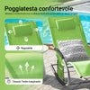 SoBuy 2 x vrtni krov za zibanje z naslonom za glavo in zeleni žep OGS28-Grx2