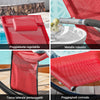 SoBuy 2 x vrtni krov za zibanje z naslonom za glavo in rdečim žepnim OGS28-RX2