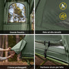 SoBuy Zložljiva klopna kampiranje zavese z vzmetnico in 1 zeleno torbo, največja zmogljivost 160 kg, OGS32-gr