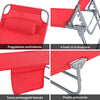SoBuy Zložljiva postelja zložljiva krov rdeča OGS35-r
