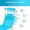 SoBuy Zložljiva otroška blazina in nastavljiva strešna streha 4 Ponovni vogali z modrim organizatorjem, OGS48-B