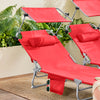 SoBuy Zložljiva blazina za sončno blazino in nastavljiva strešna streha 4 Ponovni vogali z rdečim organizatorjem, OGS48-R
