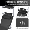 SoBuy 2 x Zložljiva blazina blazine blazine in nastavljiva streha 4 Ponovni vogali s črnim organizatorjem, OGS48-SHCH