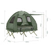 SoBuy OGS61-L-GR Tenda da campeggio per 2 persone Letto a castello Tenda 4 in 1 con borsa di trasporto Brandina pieghevole campeggio Verde pratico 193 x 145 x 185 cm