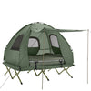 SoBuy OGS61-L-GR Tenda da campeggio per 2 persone Letto a castello Tenda 4 in 1 con borsa di trasporto Brandina pieghevole campeggio Verde pratico 193 x 145 x 185 cm