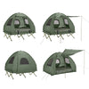 SoBuy OGS61-L-GR Tenda da campeggio per 2 persone Letto a castello Tenda 4 in 1 con borsa di trasporto Brandina pieghevole campeggio Verde pratico 193 x 145 x 185 cm