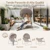 Sobuy SDA14-HG, Garden Tiles 15 Pieces Interlocking Outdoor Flooring Non-Slip Outdoor Tiles for Balcony and Garden Gray 30.5x30.5x2 cm