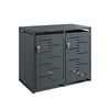 SoBuy OGS64-DG Copribidone doppio in acciaio zincato 240L per 2 bidoni (immagine 1/12)