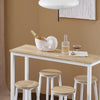 SoBuy Set 5 miza s 4 stolčki, miza za pult z bar s polotoki stolčki OGNT22 -Own Kitchen