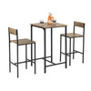 SoBuy Nastavite 3 namizne kose z 2 mobilnim stolčkom v industrijskem slogu, L60*P60*A97cm, OGT27-N Wood