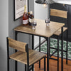 SoBuy Nastavite 3 namizne kose z 2 mobilnim stolčkom v industrijskem slogu, L60*P60*A97cm, OGT27-N Wood