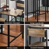 SoBuy Nastavite 3 namizne kose z 2 mobilnim stolčkom v industrijskem slogu, L60*P60*A97cm, OGT27-N Wood