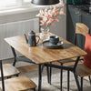 SoBuy Set 5 kosov mize s 4 mobilnimi kuhinjskimi omarici mobilni set kosilo za kosilo rjava 110x76x70cm OG49-F