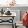 SoBuy Set 5 kosov mize s 4 mobilnimi kuhinjskimi omarici mobilni set kosilo za kosilo rjava 110x76x70cm OG49-F