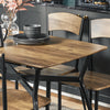SoBuy Set 5 kosov mize s 4 mobilnimi kuhinjskimi omarici mobilni set kosilo za kosilo rjava 110x76x70cm OG49-F