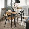 SoBuy Set 5 kosov mize s 4 mobilnimi kuhinjskimi omarici mobilni set kosilo za kosilo rjava 110x76x70cm OG49-F