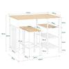 SoBuy Tabela s 4 blazini 100x60x87cm OGT11-WW (kopija)