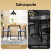 SoBuy OGT52-N Mobre Set 5 kosov s 4 udobnimi stoli, kompaktna kuhinjska miza za majhne prostore, miza s stoli, idealnimi za jedilnico, kuhinjo, dnevno sobo, balkon in zunanje pohištvo