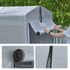 Sobuy Rezervno platno za garažo za zunanji avtomobil, kolesarsko zaveso, vrtno hišo, vodoodporno motoristično škatlo, avtomobili za avtomobile, motorna kolesa in orodje, srebro, 120x176x163 cm, sda11-sil