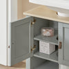 SoBuy Omara Sottolavabo z drsnimi vrati do kopalniške omare Svetlo sivo pralnico 60x30x60cm BZR69-II-HG