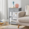 SoBuy Majhna posteljna miza majhna posteljna miza s sivimi kavči s presojem FBT46-HG